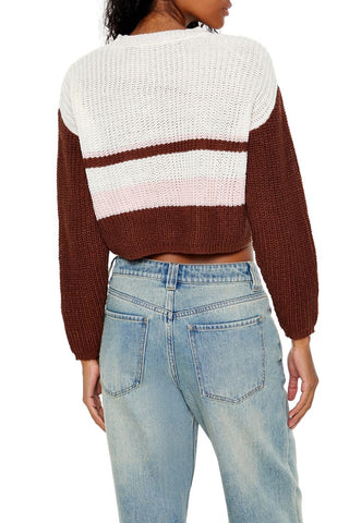 Colorblock Cropped Sweater