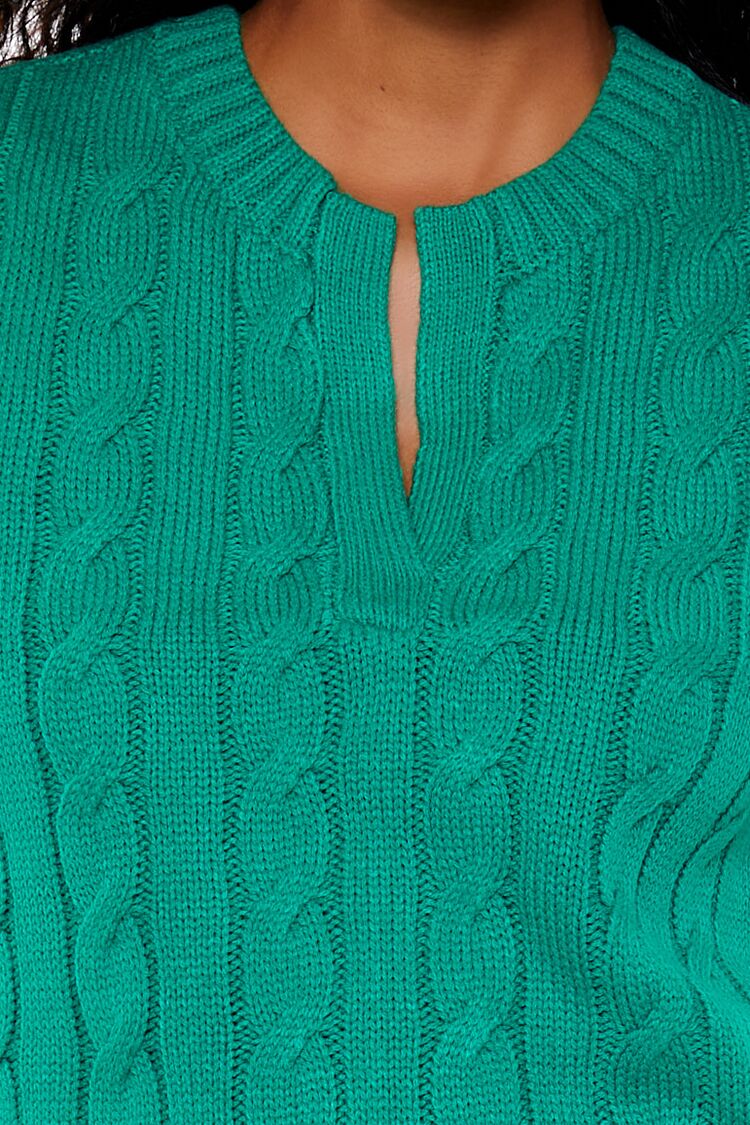  Forever 21 Cropped Cable Knit Sweater Vest - cream - Bonton