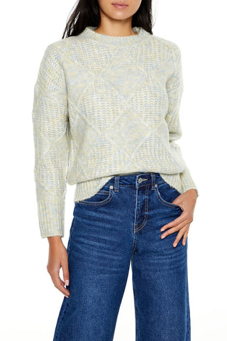 Textured Marled Knit Sweater