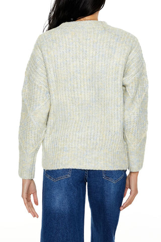 Textured Marled Knit Sweater