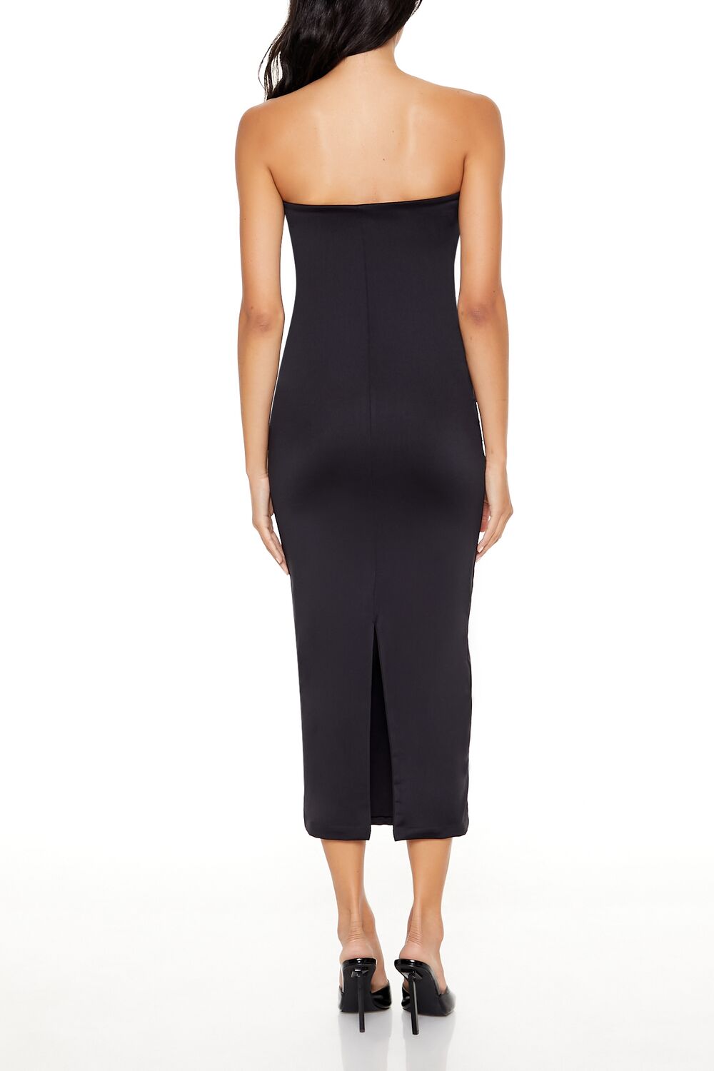  Forever 21 Contour Sculpt Rhinestone Midi Tube Dress - black-swatch - Bonton