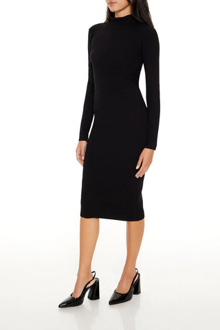 Faux Gem Midi Sweater Dress