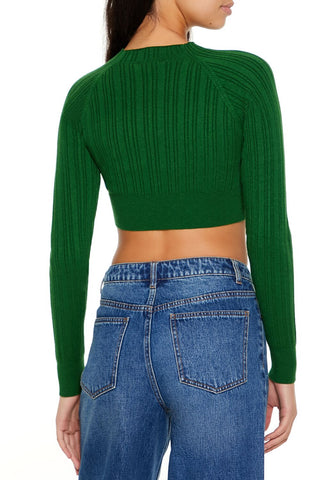 Ribbed Cutout Sweater