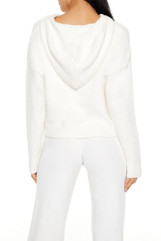 Hooded Lace-Up Sweater