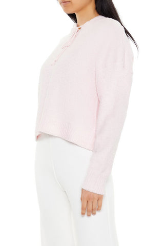 Hooded Lace-Up Sweater