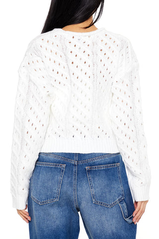 Open Cable Knit Sweater