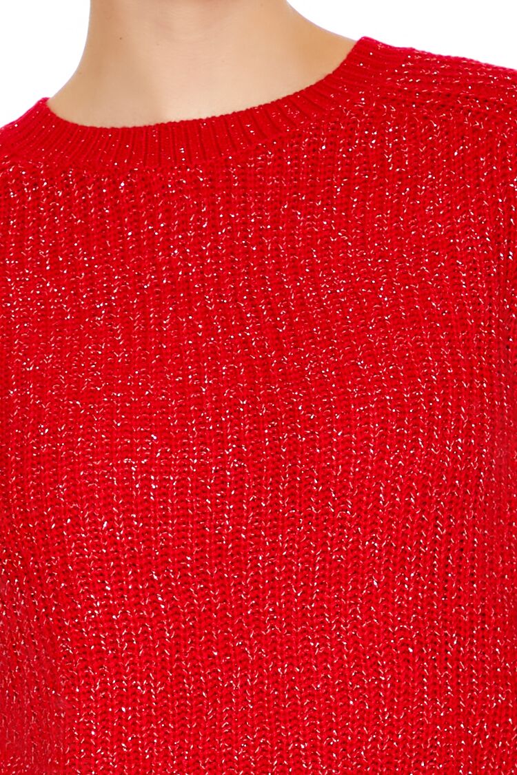  Forever 21 Metallic Knit Raglan Sweater - black - Bonton