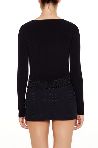 Beaded Fringe Cardigan Sweater