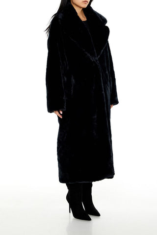 Faux Fur Longline Coat