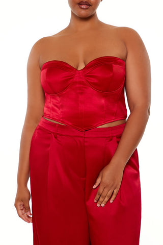Plus Size Sweetheart Bustier Tube Top
