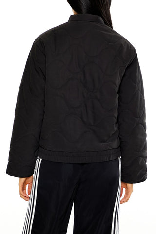Abstract Quilted Zip-Up Jacket
