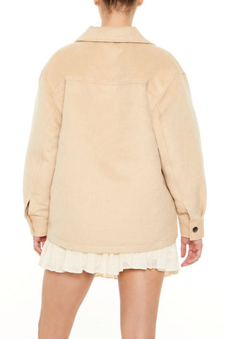 Plus Size Faux Suede Shacket