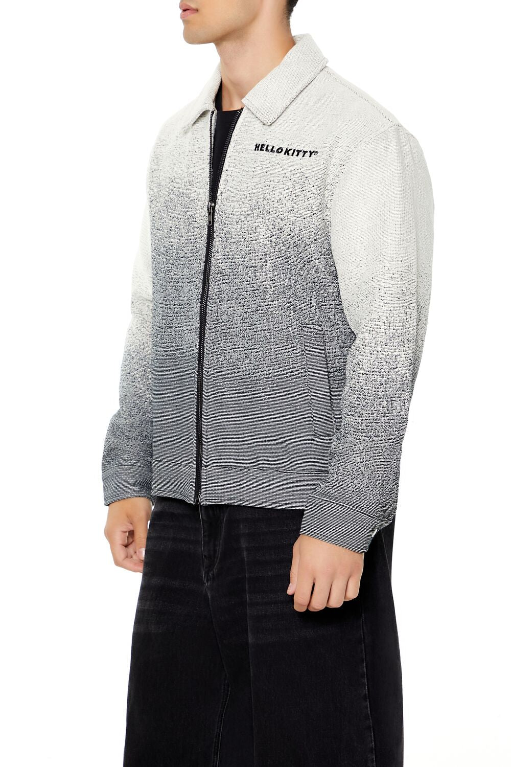  Forever 21 Hello Kitty Gradient Zip-Up Jacket - cream-multi - Bonton