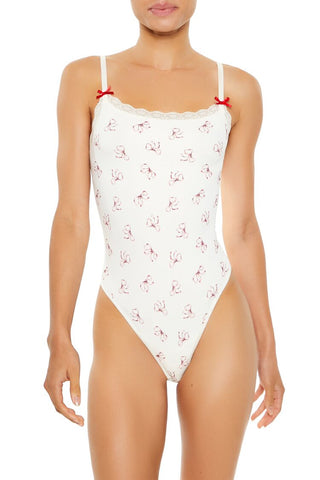 Seamless Bow Lingerie Bodysuit