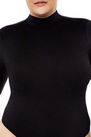 Plus Size Seamless Mock Neck Bodysuit