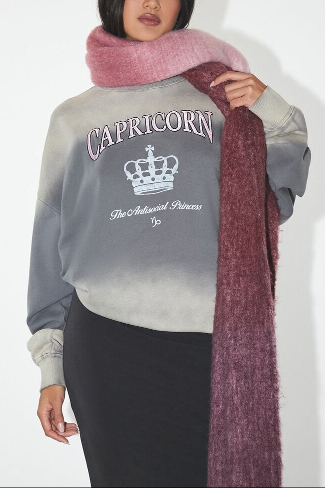  Forever 21 Capricorn Antisocial Princess Pullover - dark grey multi - Bonton