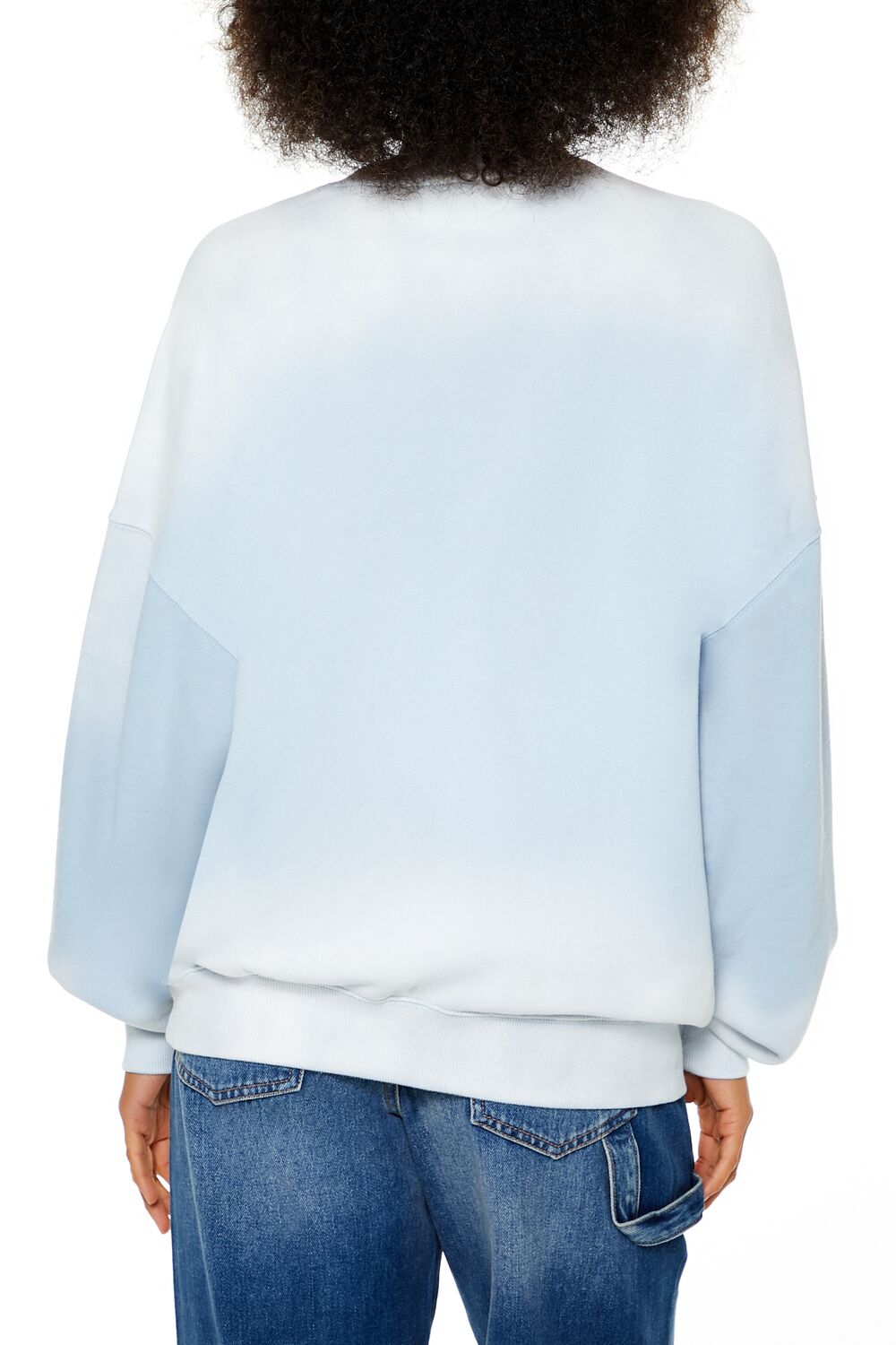  Forever 21 Virgo Swan Fleece Pullover - stone blue multi - Bonton