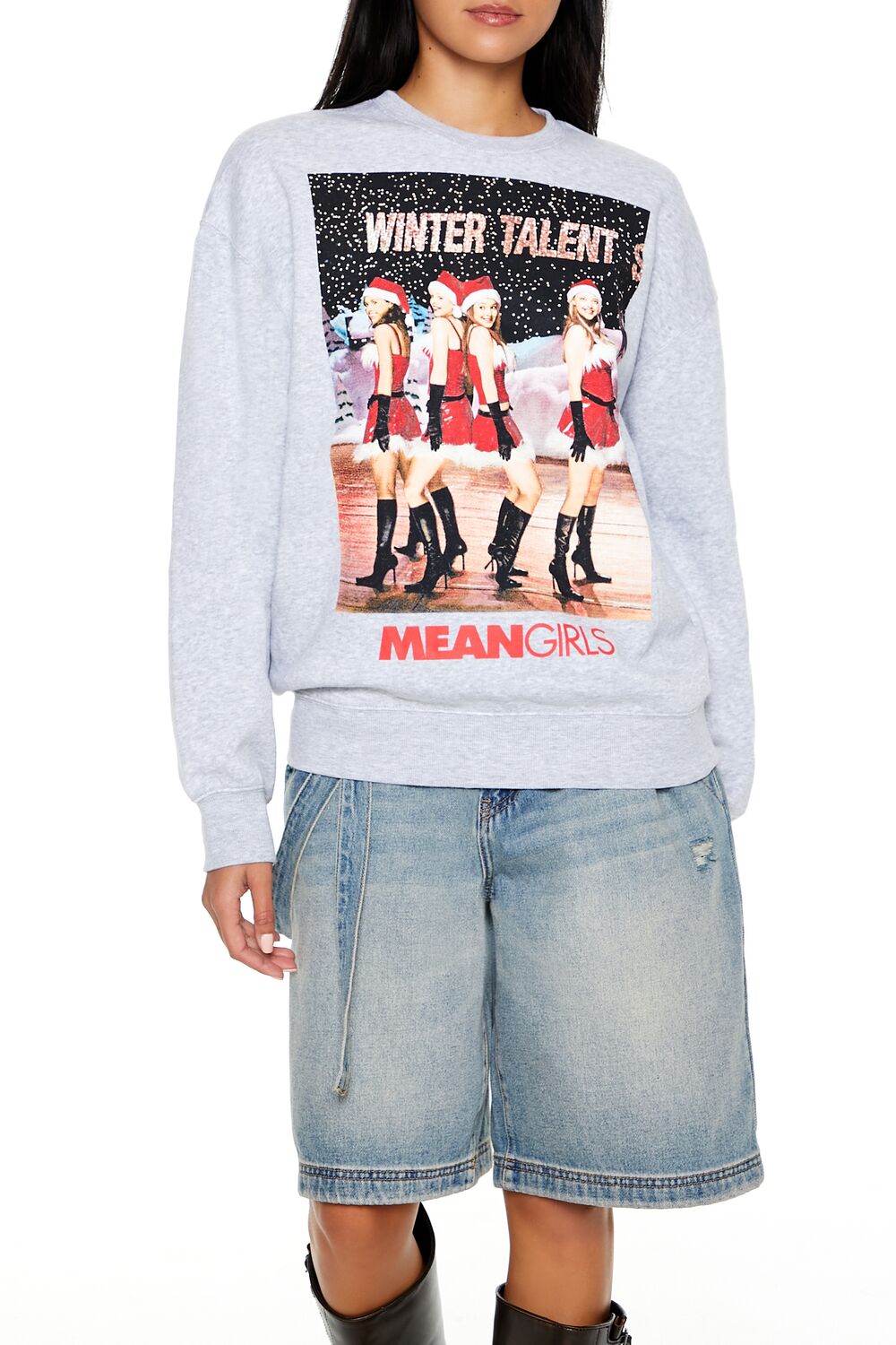  Forever 21 Mean Girls Graphic Pullover - heather grey multi - Bonton