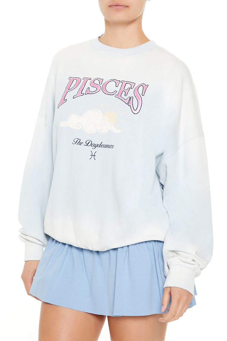  Forever 21 Pisces The Daydreamer Pullover - stone blue multi - Bonton