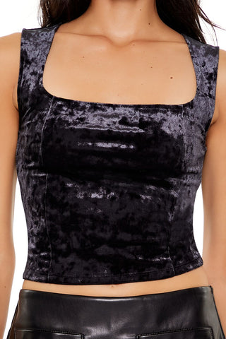 Crushed Velvet Crop Top