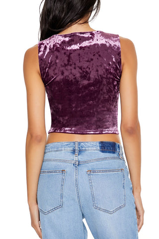 Crushed Velvet Crop Top