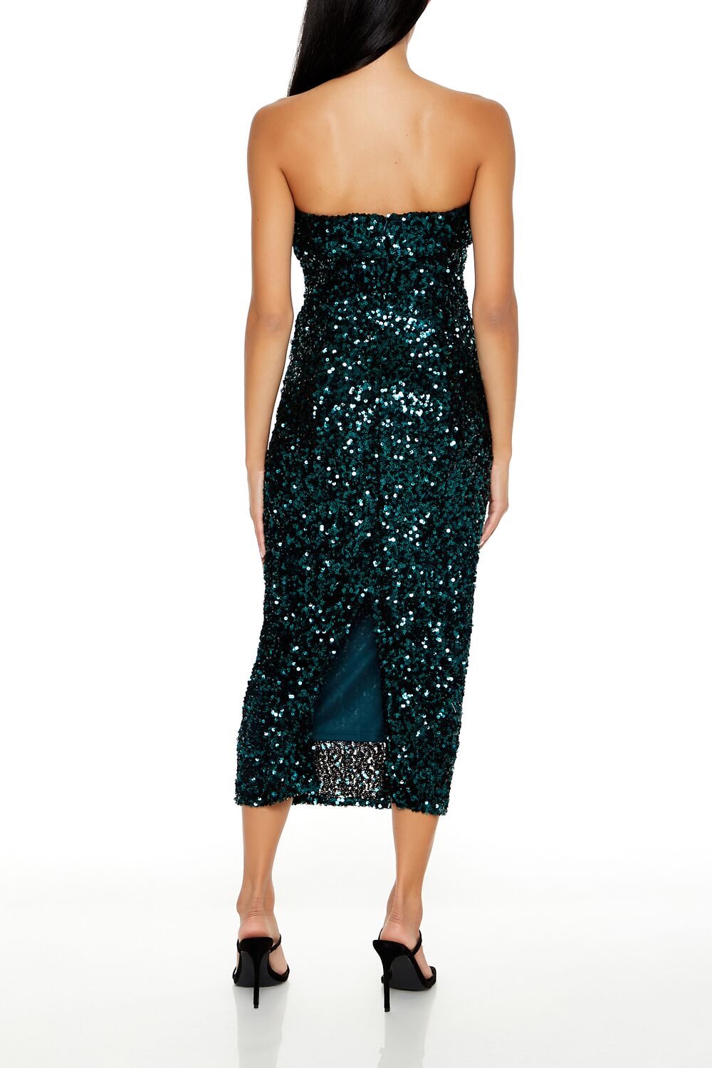  Forever 21 Sequin Bodycon Tube Dress - black-swatch - Bonton