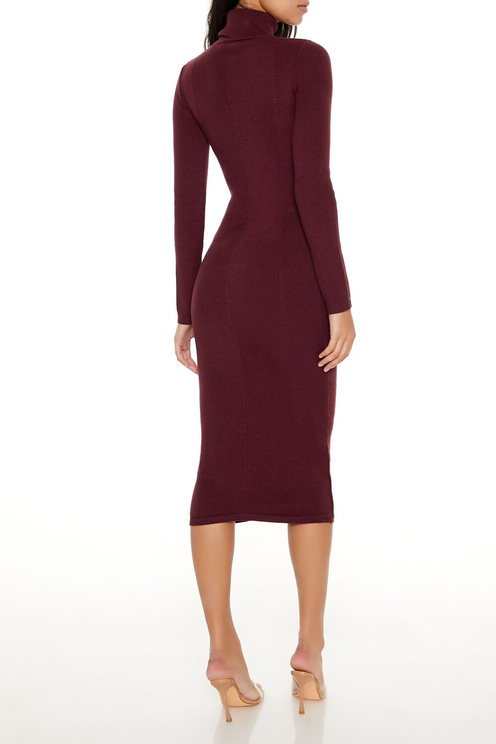  Forever 21 Turtleneck Midi Sweater Dress - black-swatch - Bonton