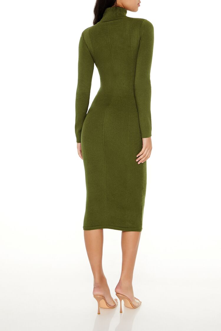  Forever 21 Turtleneck Midi Sweater Dress - black-swatch - Bonton