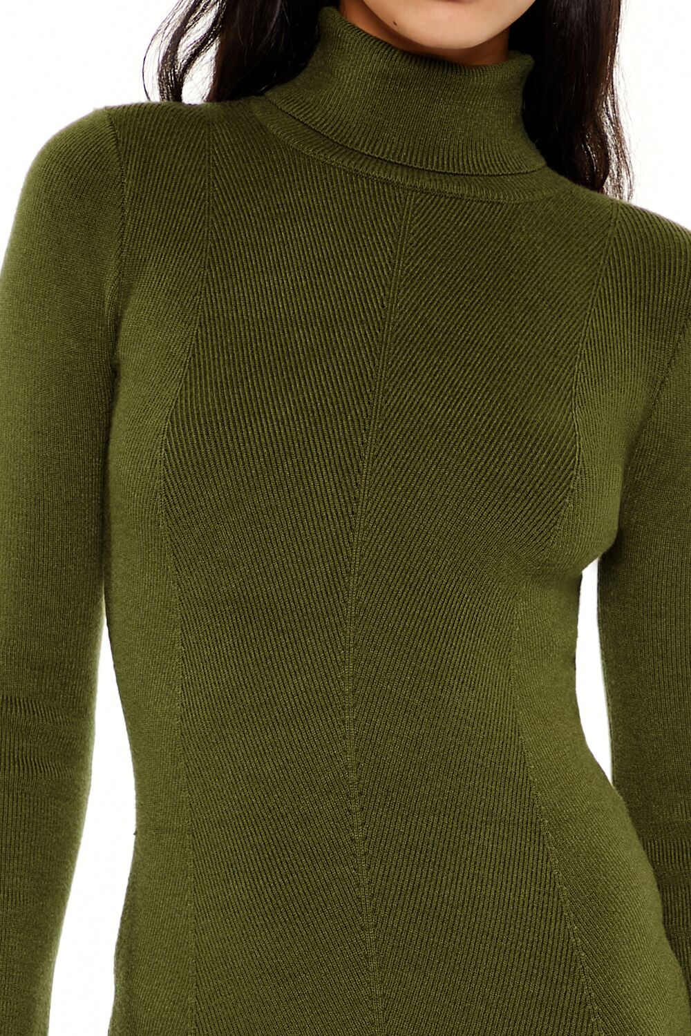  Forever 21 Turtleneck Midi Sweater Dress - black-swatch - Bonton