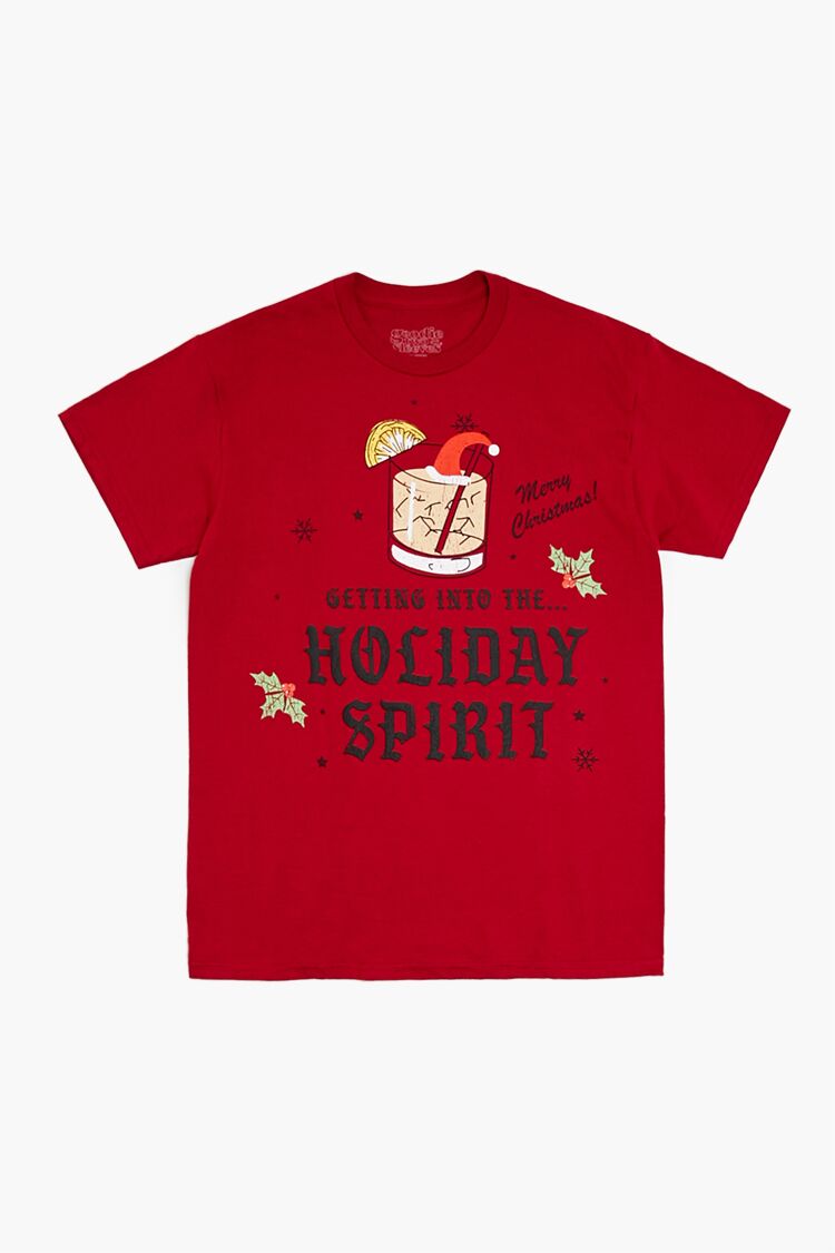  Forever 21 Holiday Spirit Graphic Tee - red multi - Bonton