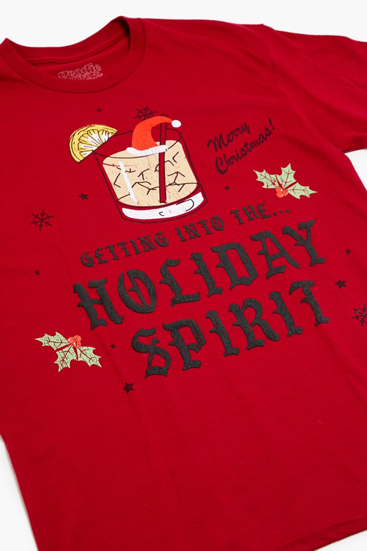  Forever 21 Holiday Spirit Graphic Tee - red multi - Bonton