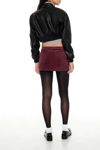 Velvet Mini Skirt