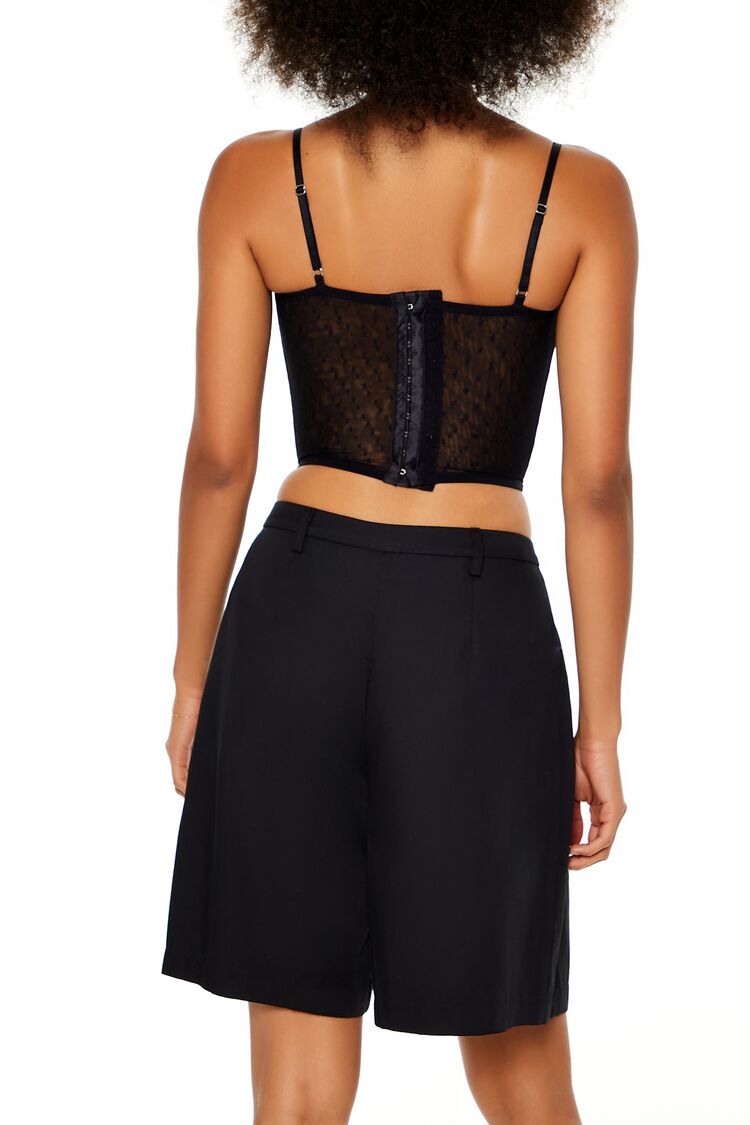  Forever 21 Lace Cropped Bustier Cami - black - Bonton