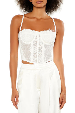Lace Cropped Bustier Cami