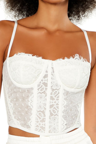 Lace Cropped Bustier Cami