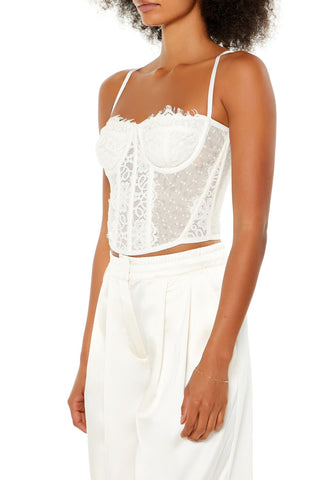 Lace Cropped Bustier Cami