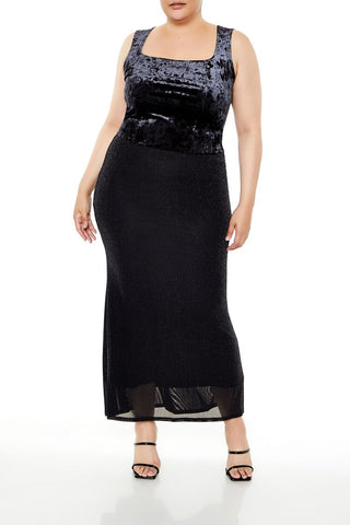 Plus Size Crushed Velvet Tank Top