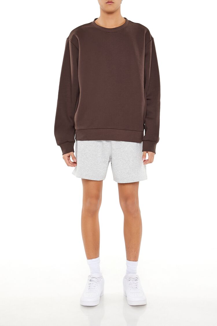  Forever 21 Drop-Sleeve Crew Pullover - cocoa - Bonton