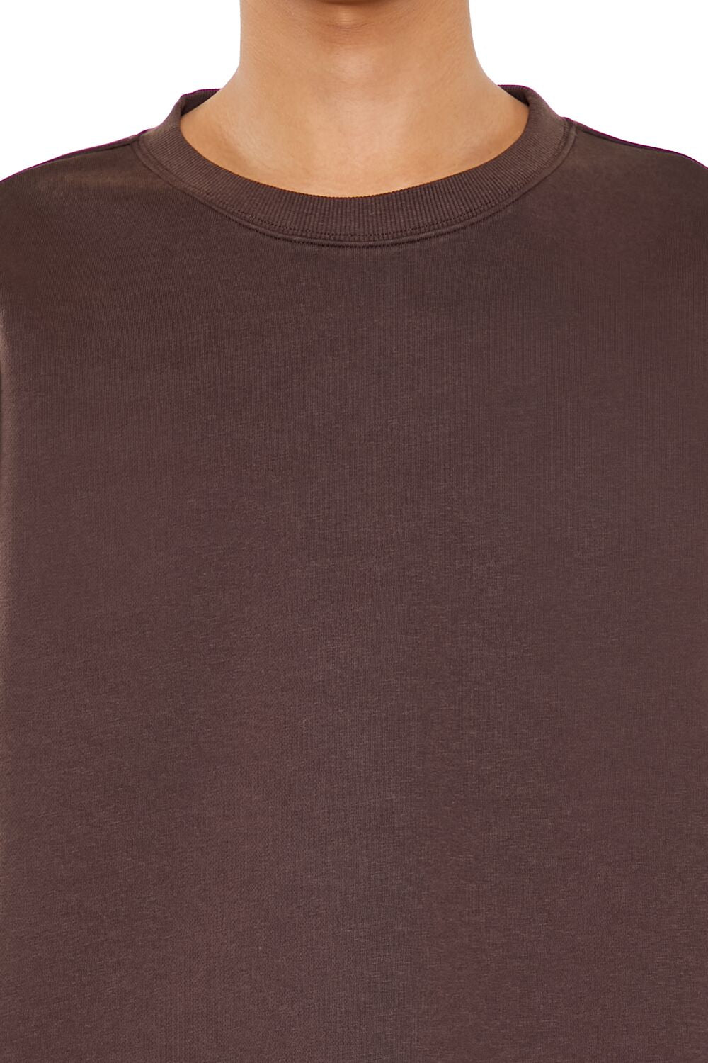  Forever 21 Drop-Sleeve Crew Pullover - cocoa - Bonton