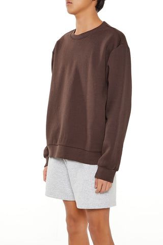 Drop-Sleeve Crew Pullover
