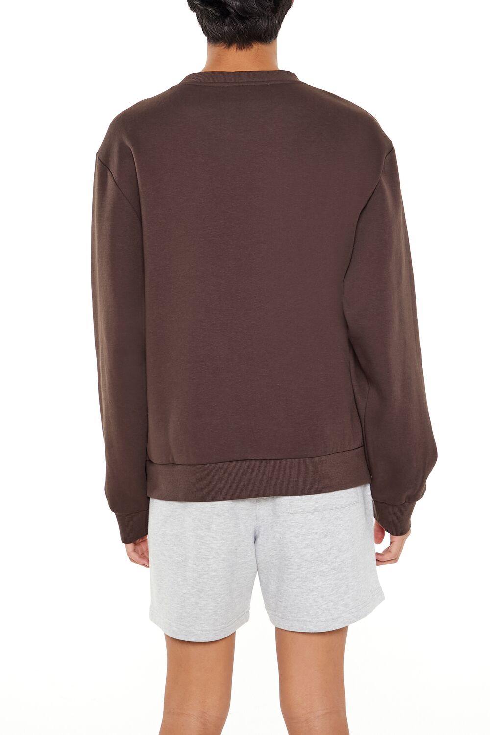  Forever 21 Drop-Sleeve Crew Pullover - cocoa - Bonton
