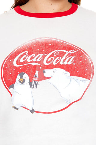 Plus Size Coca-Cola Ringer Baby Tee