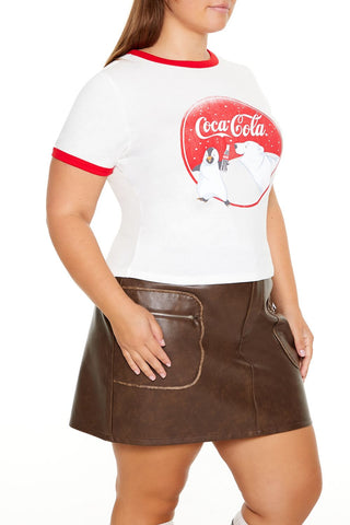 Plus Size Coca-Cola Ringer Baby Tee