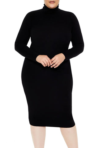 Plus Size Faux Gem Midi Sweater Dress
