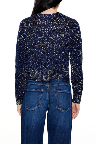 Metallic Pointelle Sweater