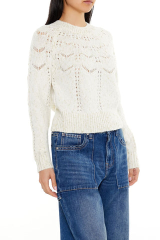 Metallic Pointelle Sweater