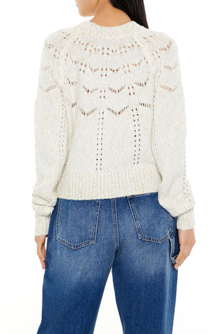 Metallic Pointelle Sweater