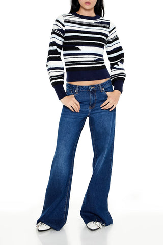 Abstract Striped Sweater