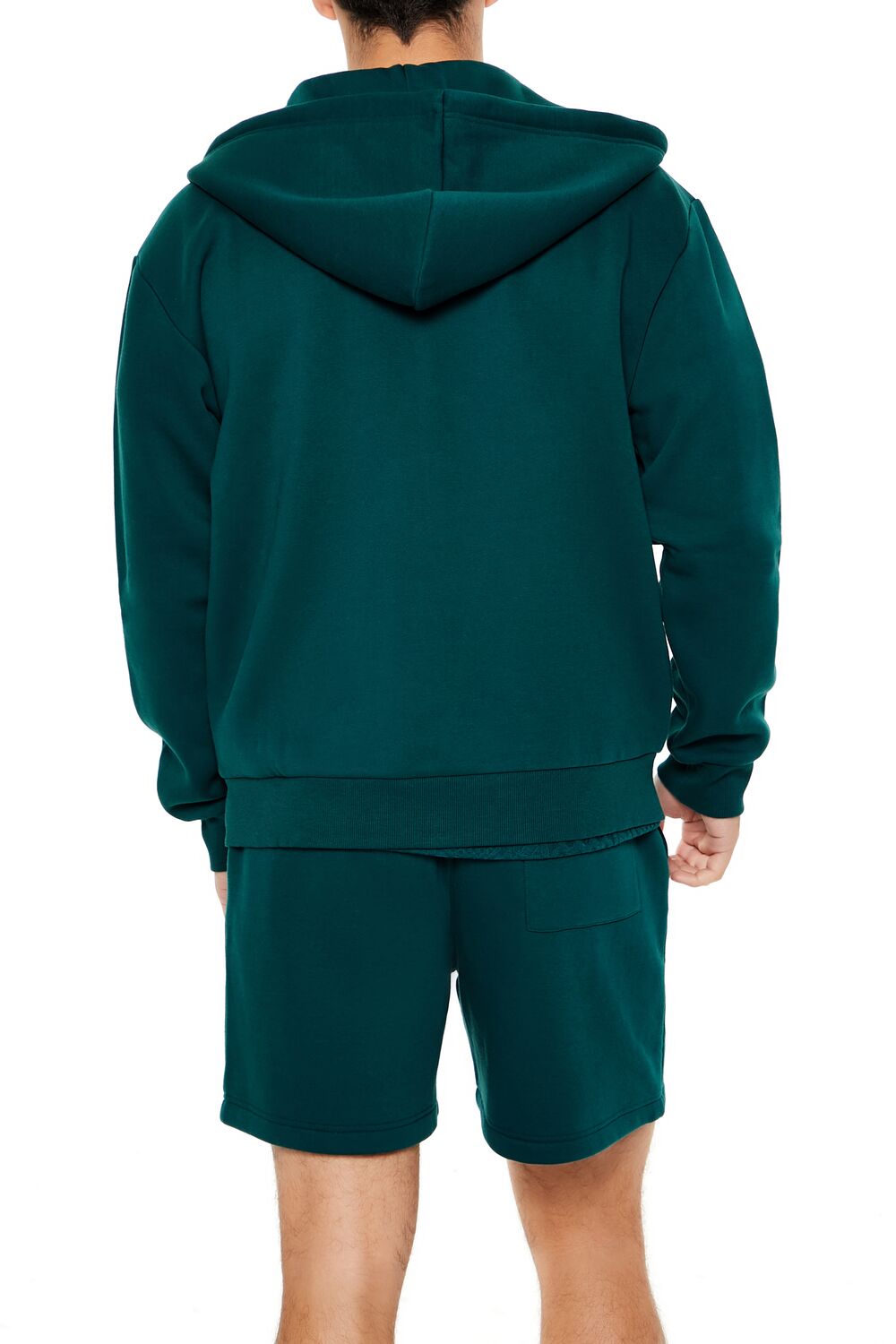  Forever 21 Fleece Core Athletic Zip-Up Hoodie - blue - Bonton