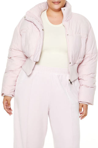 Plus Size Cropped Puffer Jacket